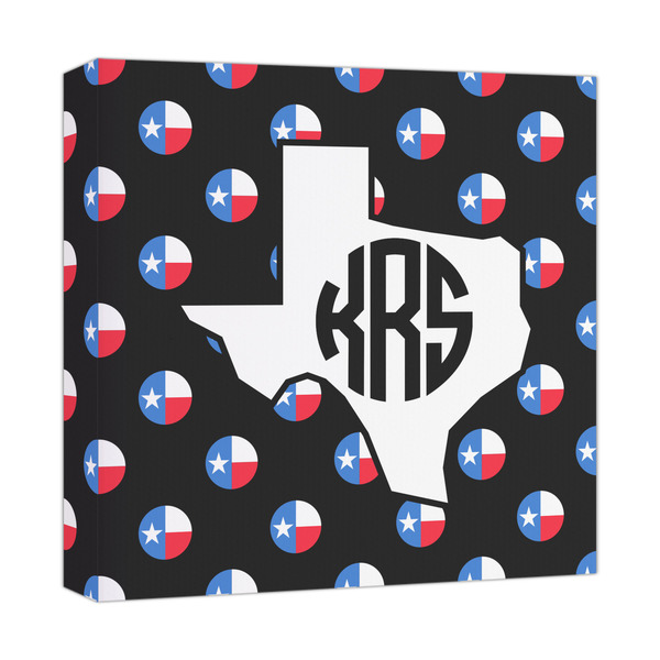 Custom Texas Polka Dots Canvas Print - 12x12 (Personalized)