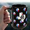 Texas Polka Dots 15oz. Black Mug - LIFESTYLE