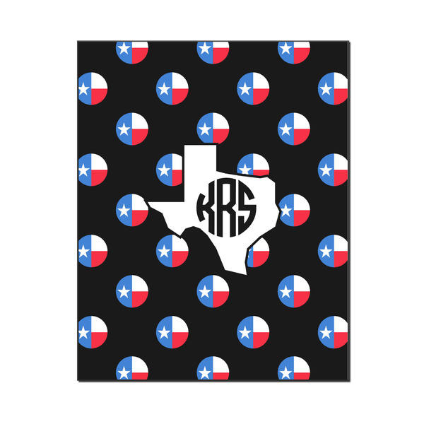 Custom Texas Polka Dots Wood Print - 16x20 (Personalized)