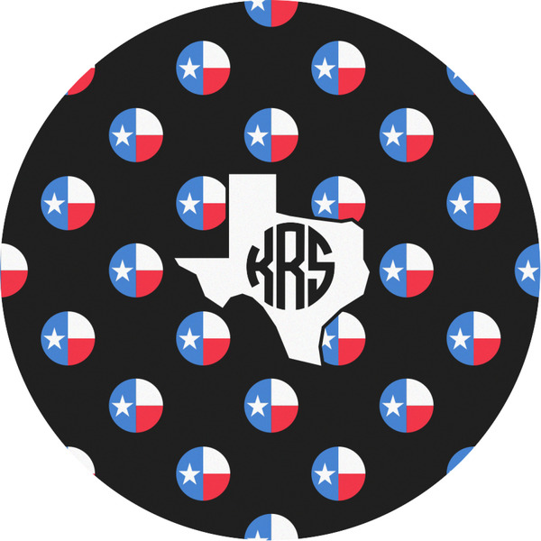 Custom Texas Polka Dots Multipurpose Round Labels - Custom Sized (Personalized)