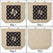 Texas Polka Dots 3 Reusable Cotton Grocery Bags - Front & Back View