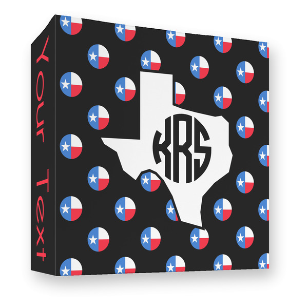 Custom Texas Polka Dots 3 Ring Binder - Full Wrap - 3" (Personalized)