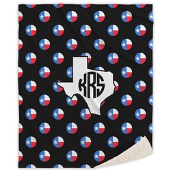 Texas Polka Dots Sherpa Throw Blanket - 50"x60" (Personalized)