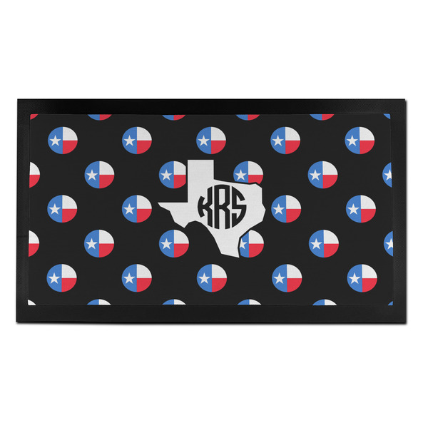 Custom Texas Polka Dots Bar Mat - Small (Personalized)