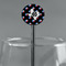 Texas Polka Dots Black Plastic 5.5" Stir Stick - Round - Main