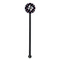 Texas Polka Dots Black Plastic 5.5" Stir Stick - Round - Single Stick