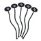 Texas Polka Dots Black Plastic 7" Stir Stick - Oval - Fan