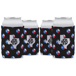 Texas Polka Dots Can Cooler (12 oz) - Set of 4 w/ Monogram