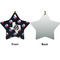 Texas Polka Dots Ceramic Flat Ornament - Star Front & Back (APPROVAL)