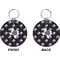 Texas Polka Dots Circle Keychain (Front + Back)