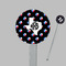 Texas Polka Dots Clear Plastic 7" Stir Stick - Round - Closeup