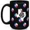 Texas Polka Dots Coffee Mug - 15 oz - Black Full