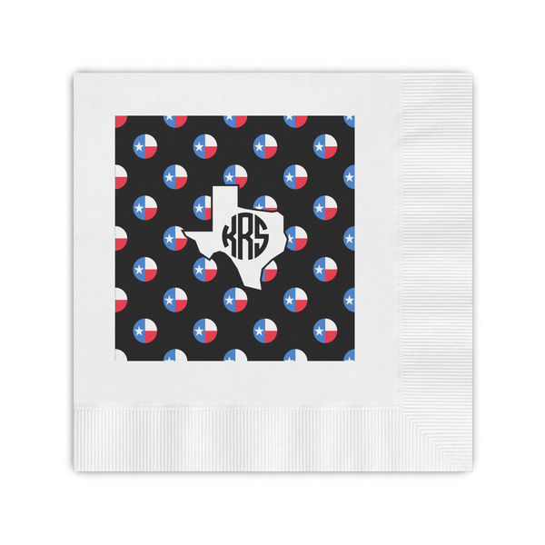 Custom Texas Polka Dots Coined Cocktail Napkins (Personalized)