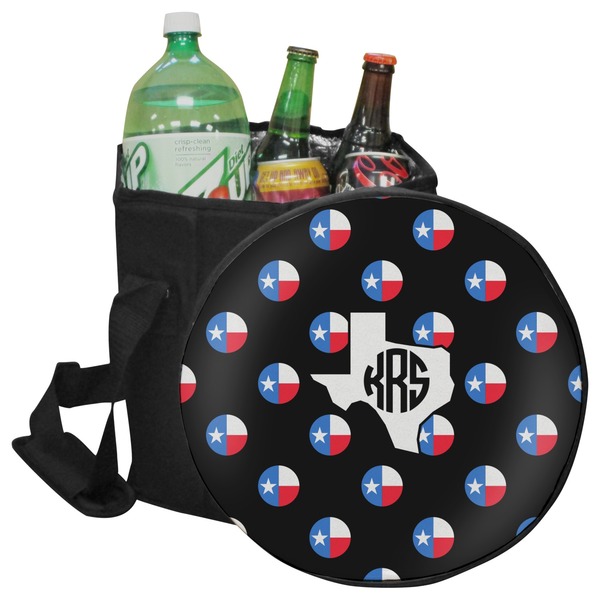 Custom Texas Polka Dots Collapsible Cooler & Seat (Personalized)
