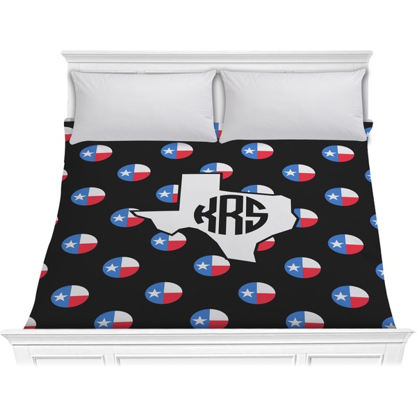 Custom Texas Polka Dots Comforter - King (Personalized)