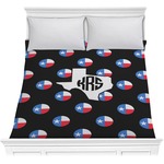 Texas Polka Dots Comforter - Full / Queen (Personalized)