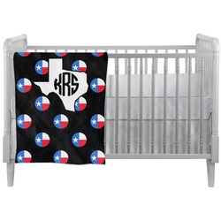 Texas Polka Dots Crib Comforter / Quilt (Personalized)