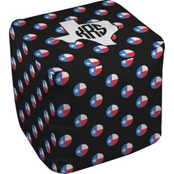 Texas Polka Dots Cube Pouf Ottoman (Personalized)