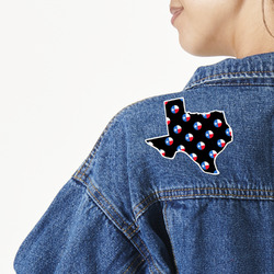 Texas Polka Dots Twill Iron On Patch - Custom Shape