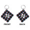 Texas Polka Dots Diamond Keychain (Front + Back)