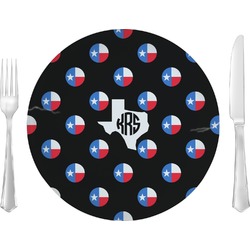 Texas Polka Dots 10" Glass Lunch / Dinner Plates - Single or Set (Personalized)