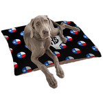 Texas Polka Dots Dog Bed - Large w/ Monogram