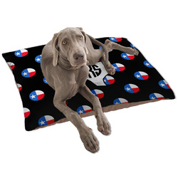 Texas Polka Dots Dog Bed - Large w/ Monogram