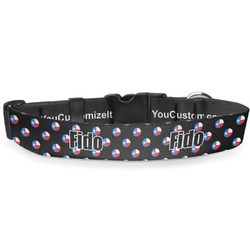 Texas Polka Dots Deluxe Dog Collar (Personalized)