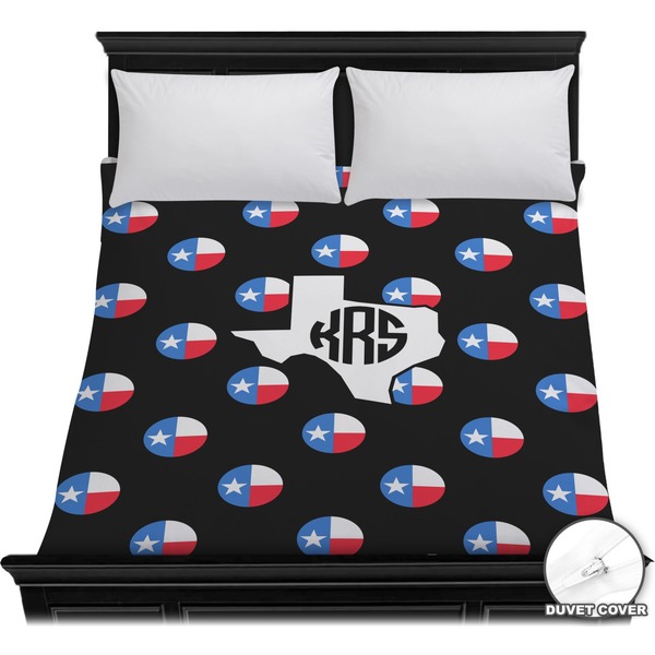 Custom Texas Polka Dots Duvet Cover - Full / Queen (Personalized)