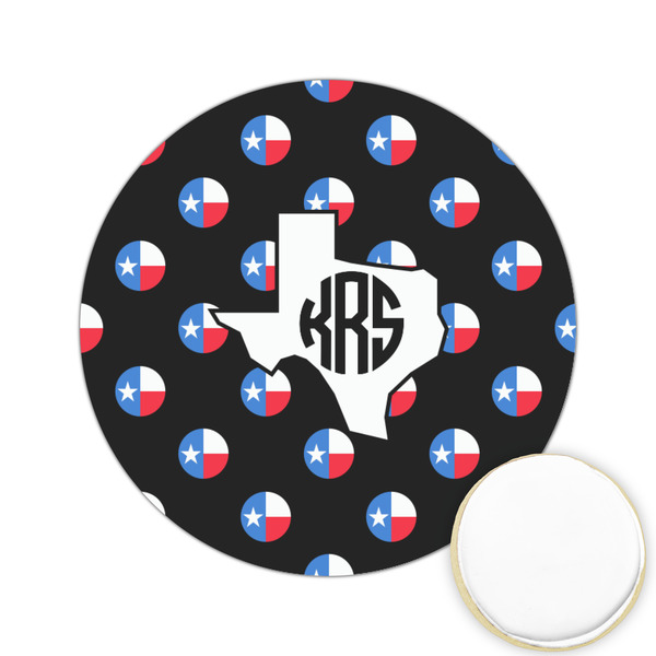 Custom Texas Polka Dots Printed Cookie Topper - 2.15" (Personalized)