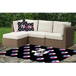 Texas Polka Dots Indoor / Outdoor Rug - Custom Size w/ Monogram