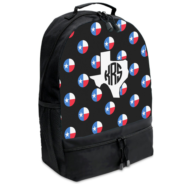 Custom Texas Polka Dots Backpacks - Black (Personalized)