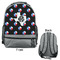 Texas Polka Dots Large Backpack - Gray - Front & Back View