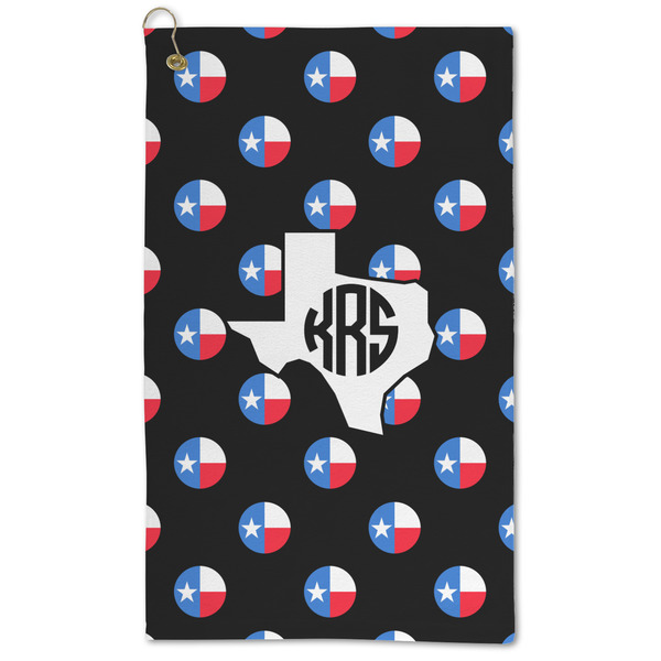 Custom Texas Polka Dots Microfiber Golf Towel - Large (Personalized)