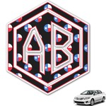 Texas Polka Dots Monogram Car Decal (Personalized)