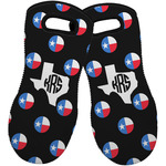 Texas Polka Dots Neoprene Oven Mitts - Set of 2 w/ Monogram