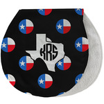 Texas Polka Dots Burp Pad - Velour w/ Monogram