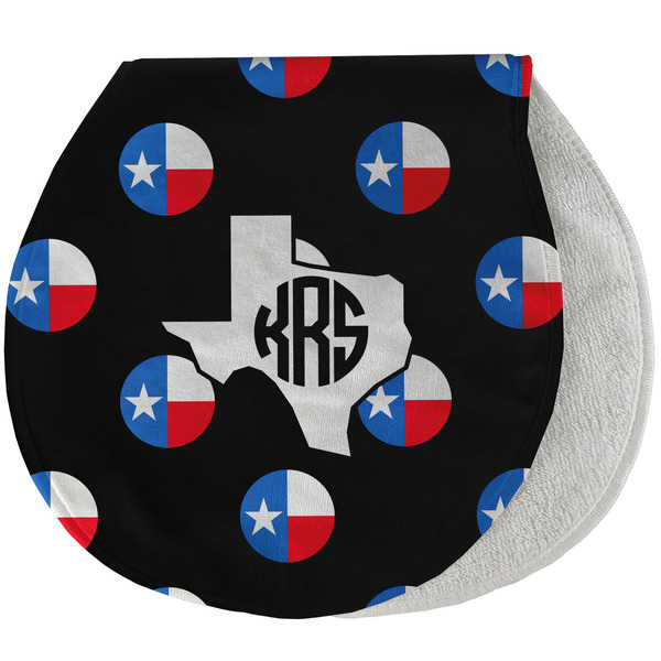 Custom Texas Polka Dots Burp Pad - Velour w/ Monogram