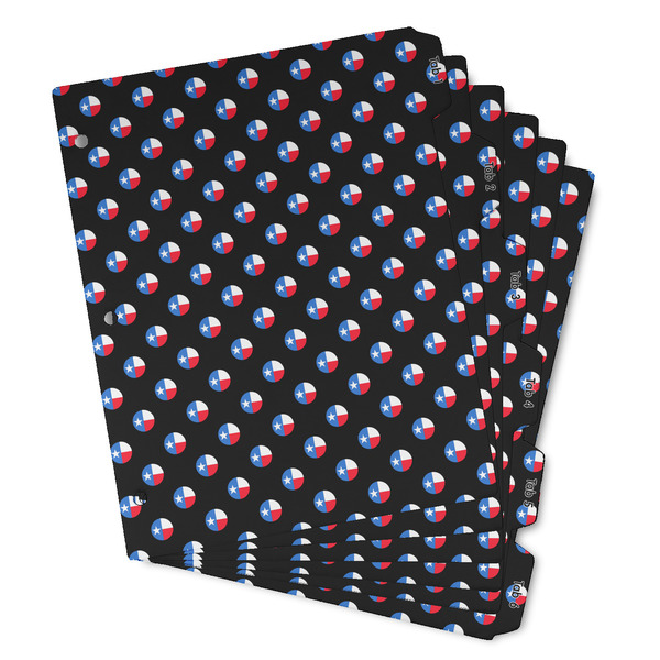 Custom Texas Polka Dots Binder Tab Divider - Set of 6 (Personalized)