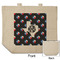 Texas Polka Dots Reusable Cotton Grocery Bag - Front & Back View