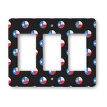 Texas Polka Dots Rocker Style Light Switch Cover - Three Switch