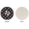 Texas Polka Dots Round Linen Placemats - APPROVAL (single sided)