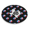 Texas Polka Dots Round Stone Trivet - Angle View