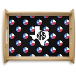 Texas Polka Dots Natural Wooden Tray - Large (Personalized)