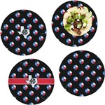 Texas Polka Dots Set of 4 Glass Lunch / Dinner Plate 10" (Personalized)