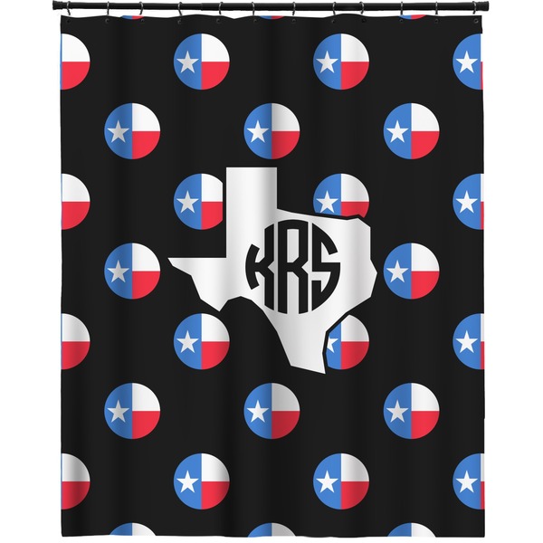 Custom Texas Polka Dots Extra Long Shower Curtain - 70"x84" (Personalized)