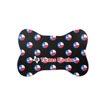 Texas Polka Dots Bone Shaped Dog Food Mat (Small) (Personalized)