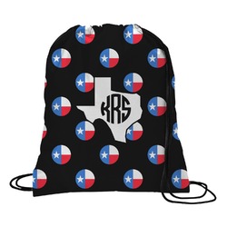 Texas Polka Dots Drawstring Backpack - Large (Personalized)