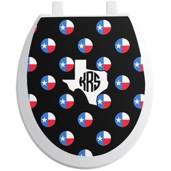 Texas Polka Dots Toilet Seat Decal - Round (Personalized)