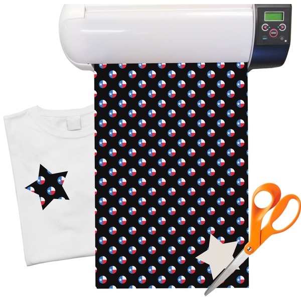 Custom Texas Polka Dots Heat Transfer Vinyl Sheet (12"x18")